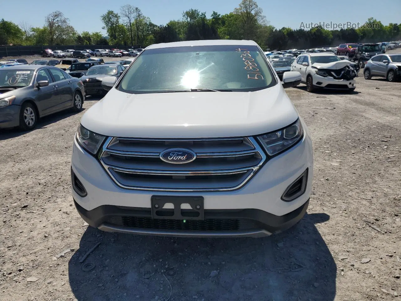 2017 Ford Edge Sel Белый vin: 2FMPK3J92HBC28112