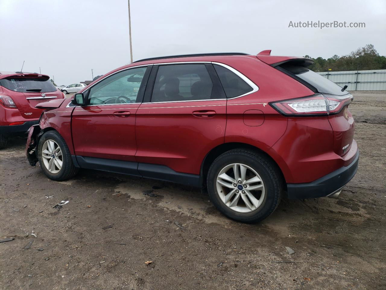 2017 Ford Edge Sel Red vin: 2FMPK3J92HBC52278