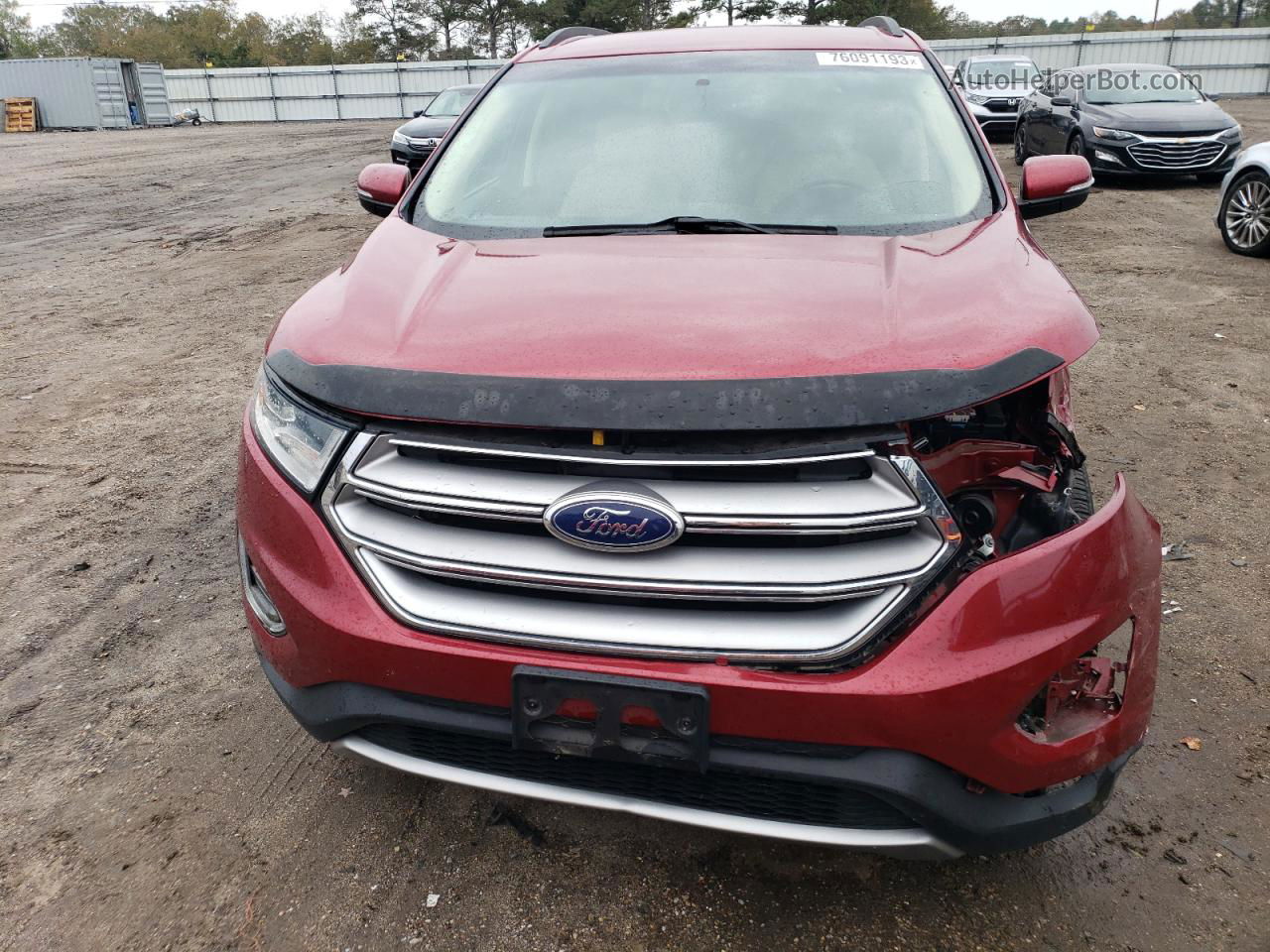 2017 Ford Edge Sel Red vin: 2FMPK3J92HBC52278