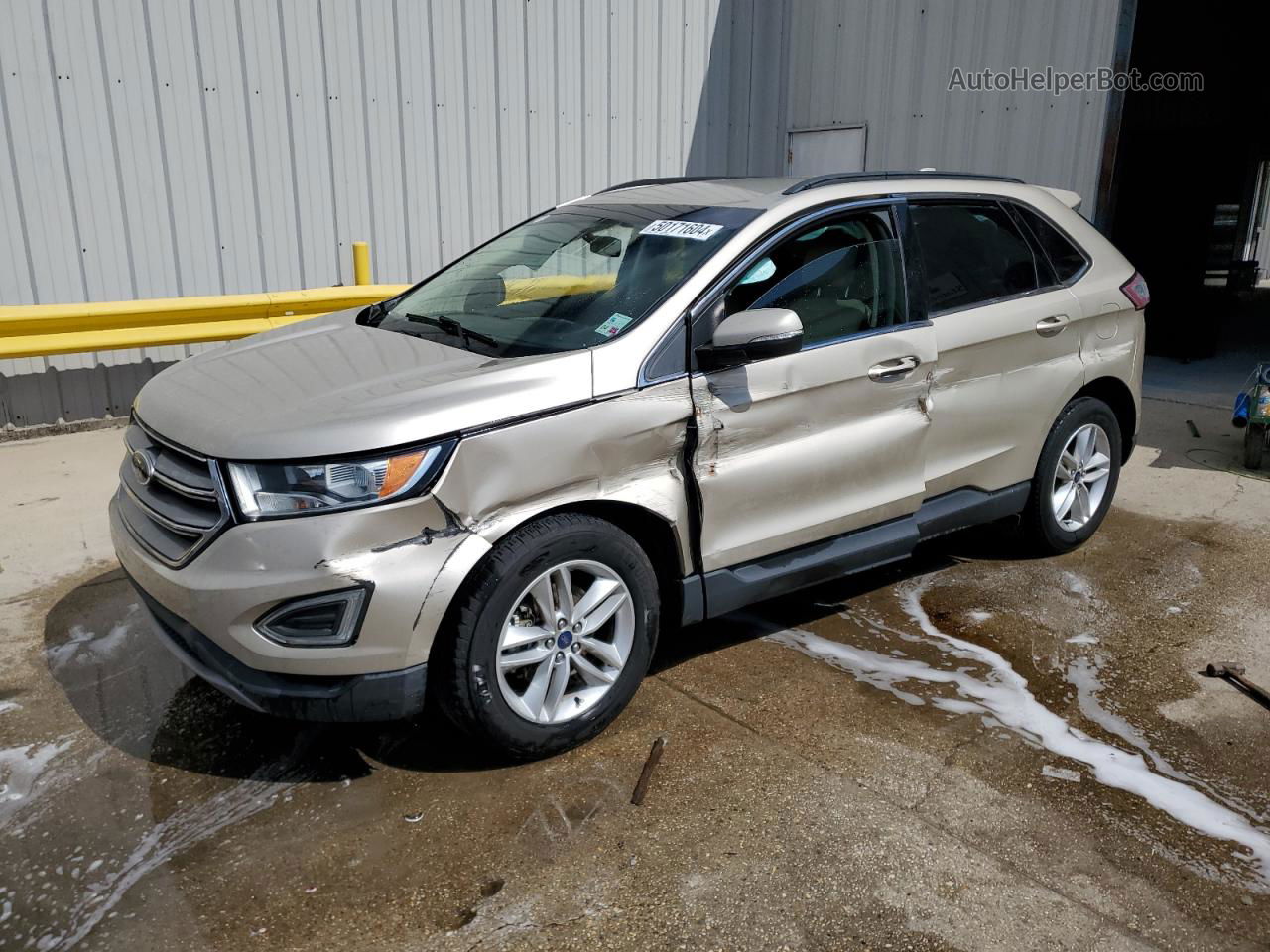 2018 Ford Edge Sel Желто-коричневый vin: 2FMPK3J92JBB09238