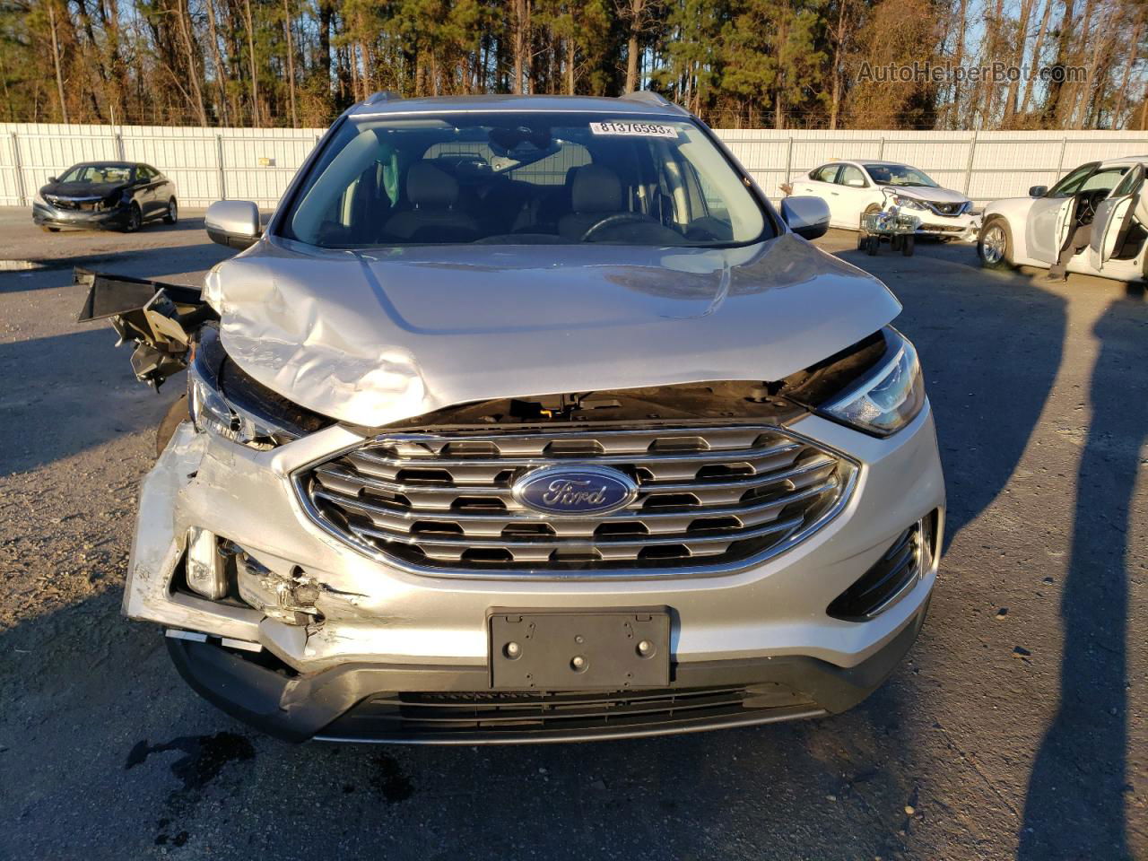 2019 Ford Edge Sel Silver vin: 2FMPK3J92KBC69198