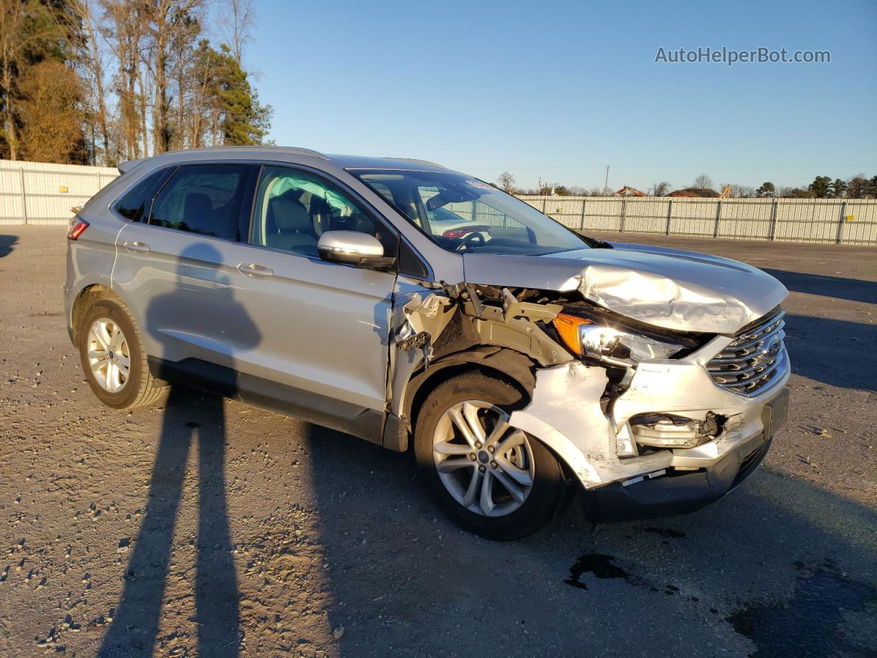 2019 Ford Edge Sel Silver vin: 2FMPK3J92KBC69198