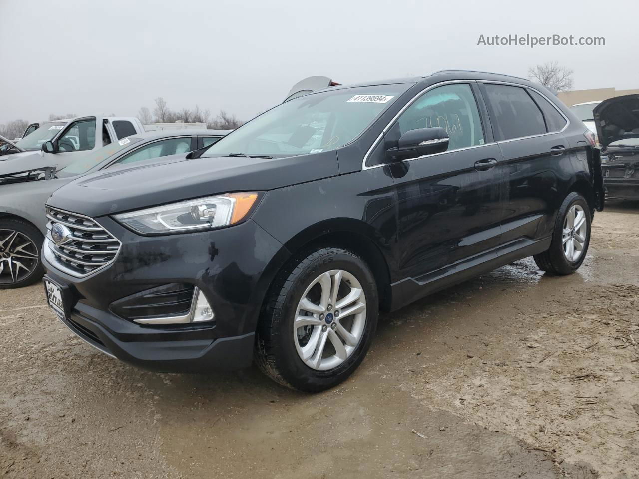 2020 Ford Edge Sel Черный vin: 2FMPK3J92LBA28503