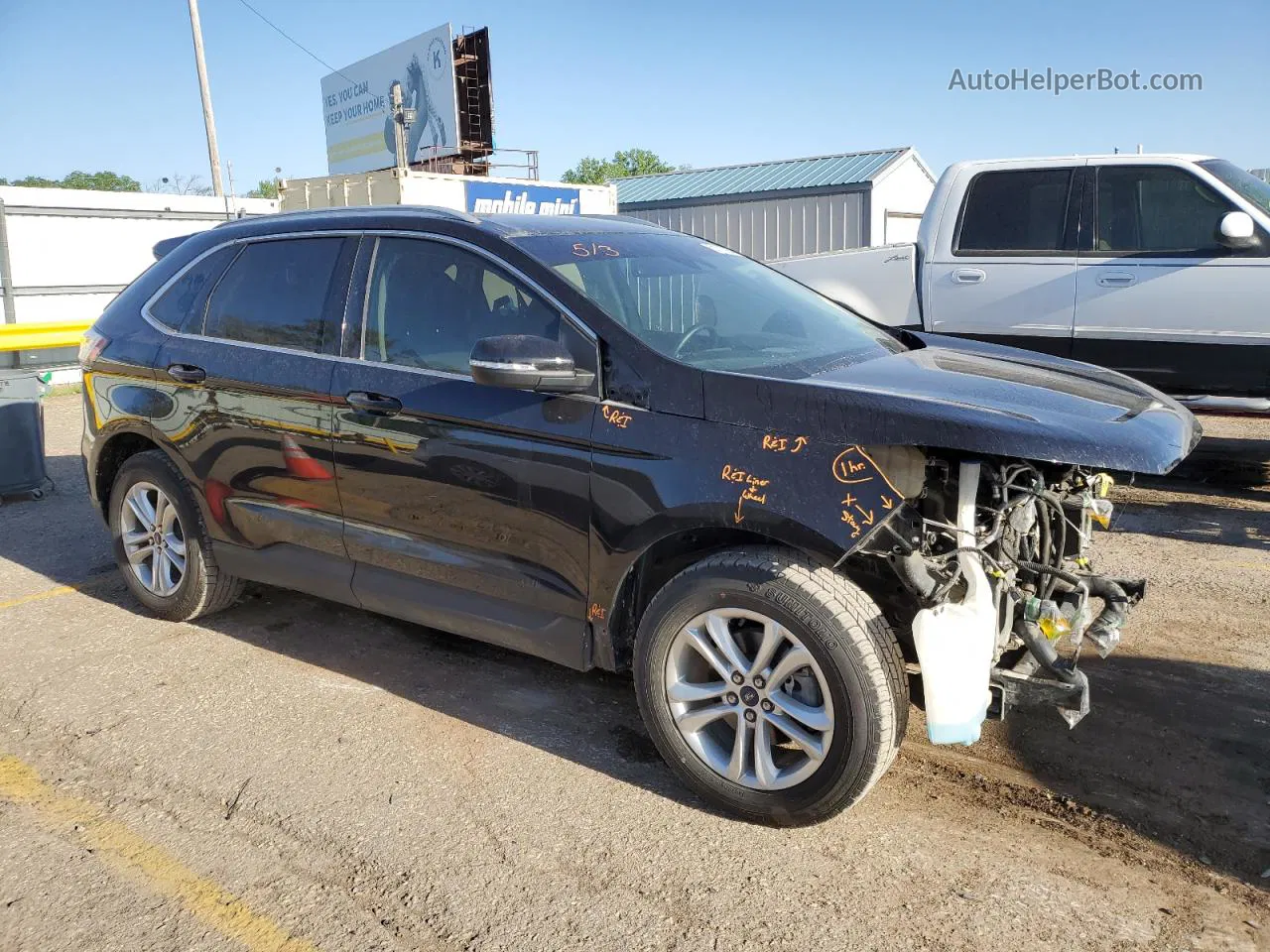 2020 Ford Edge Sel Black vin: 2FMPK3J92LBA29487