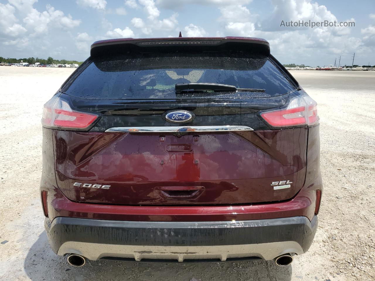 2020 Ford Edge Sel Burgundy vin: 2FMPK3J92LBA32373