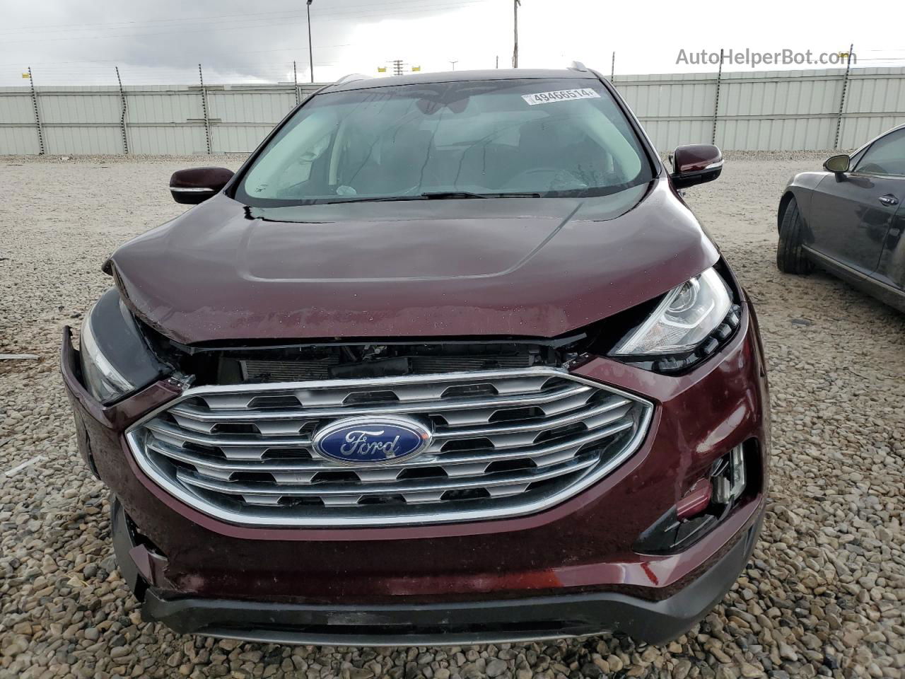 2020 Ford Edge Sel Burgundy vin: 2FMPK3J92LBA57466