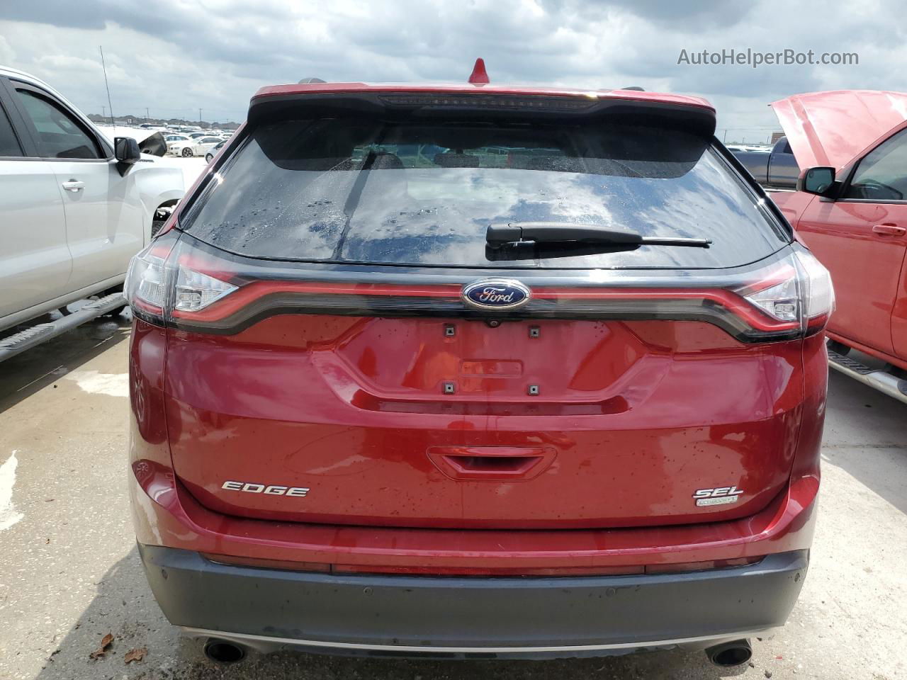 2016 Ford Edge Sel Темно-бордовый vin: 2FMPK3J93GBB66508