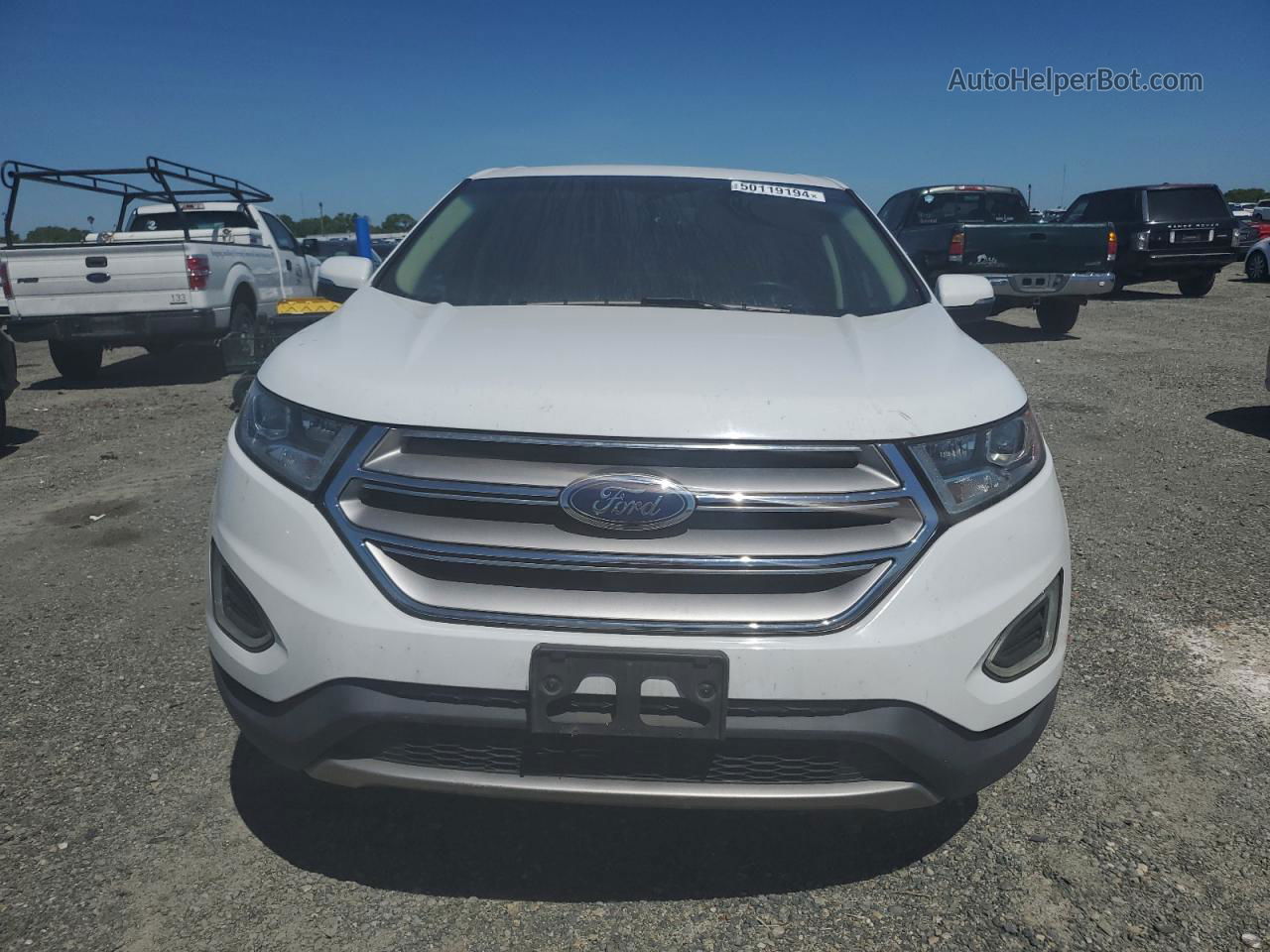 2016 Ford Edge Sel White vin: 2FMPK3J93GBB89304