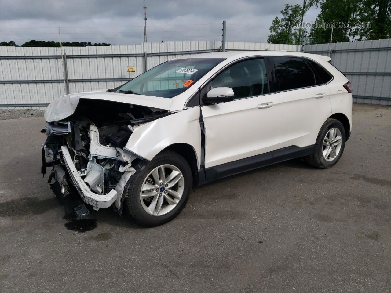 2016 Ford Edge Sel White vin: 2FMPK3J93GBB89478