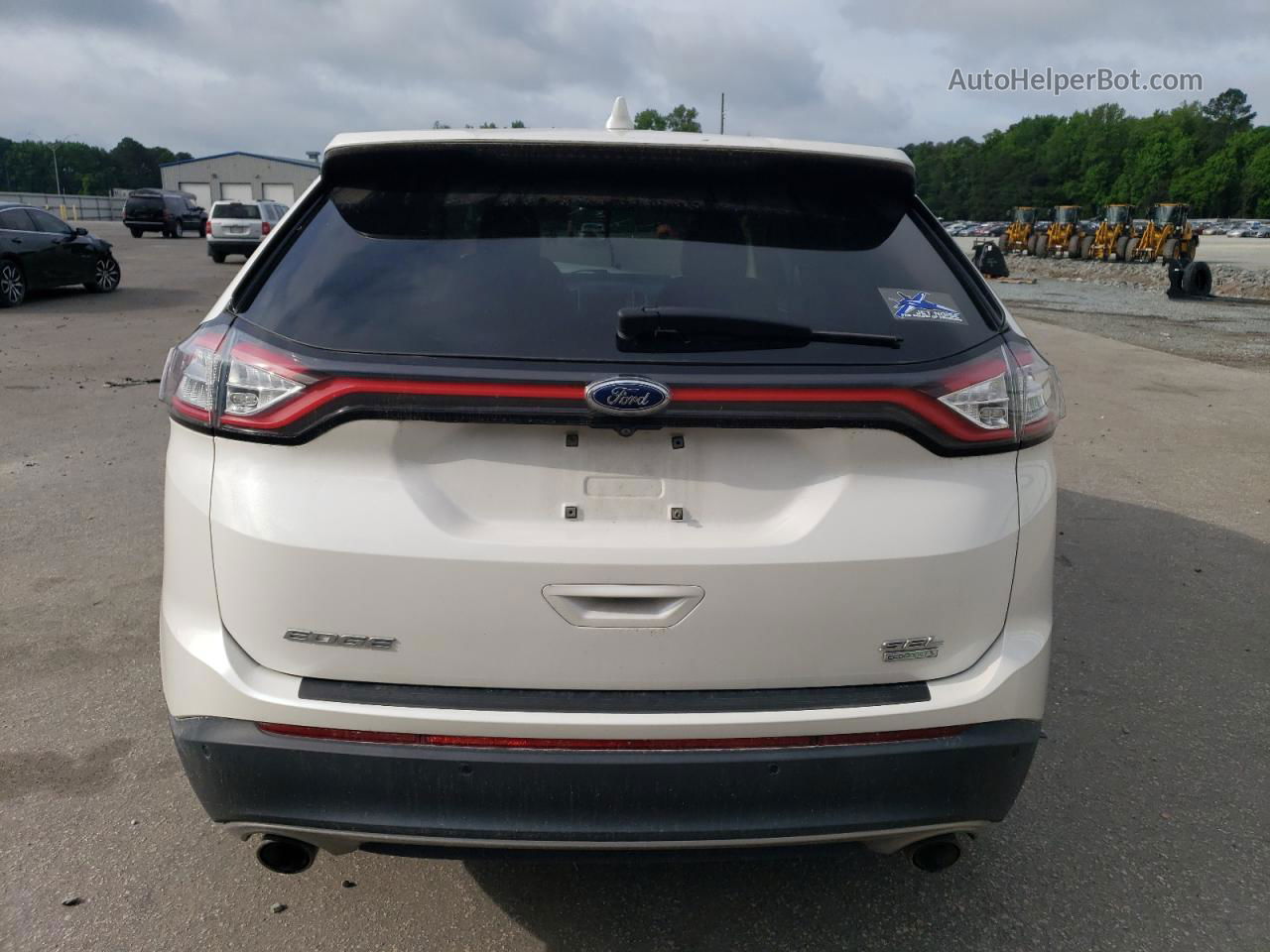 2016 Ford Edge Sel White vin: 2FMPK3J93GBB89478