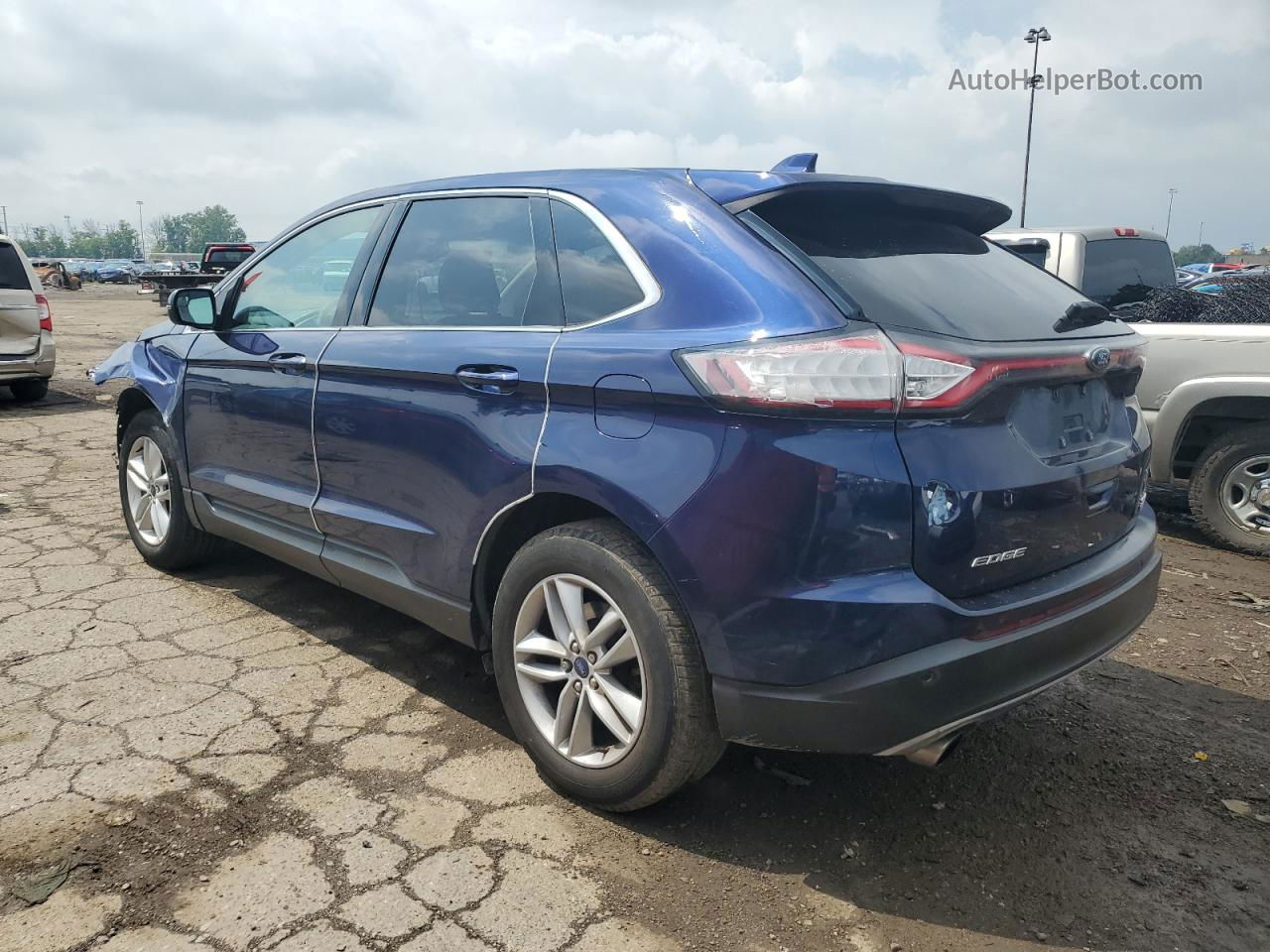 2016 Ford Edge Sel Blue vin: 2FMPK3J93GBB93403