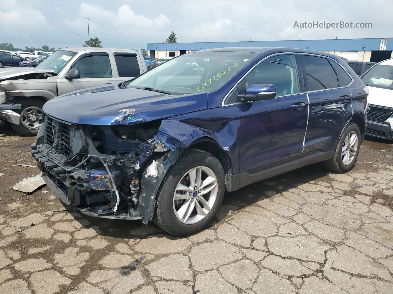 2016 Ford Edge Sel Blue vin: 2FMPK3J93GBB93403