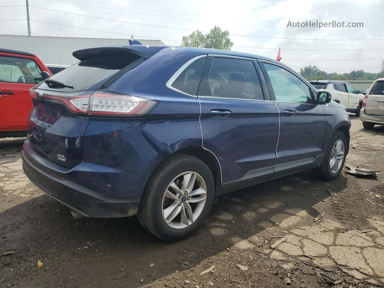 2016 Ford Edge Sel Blue vin: 2FMPK3J93GBB93403