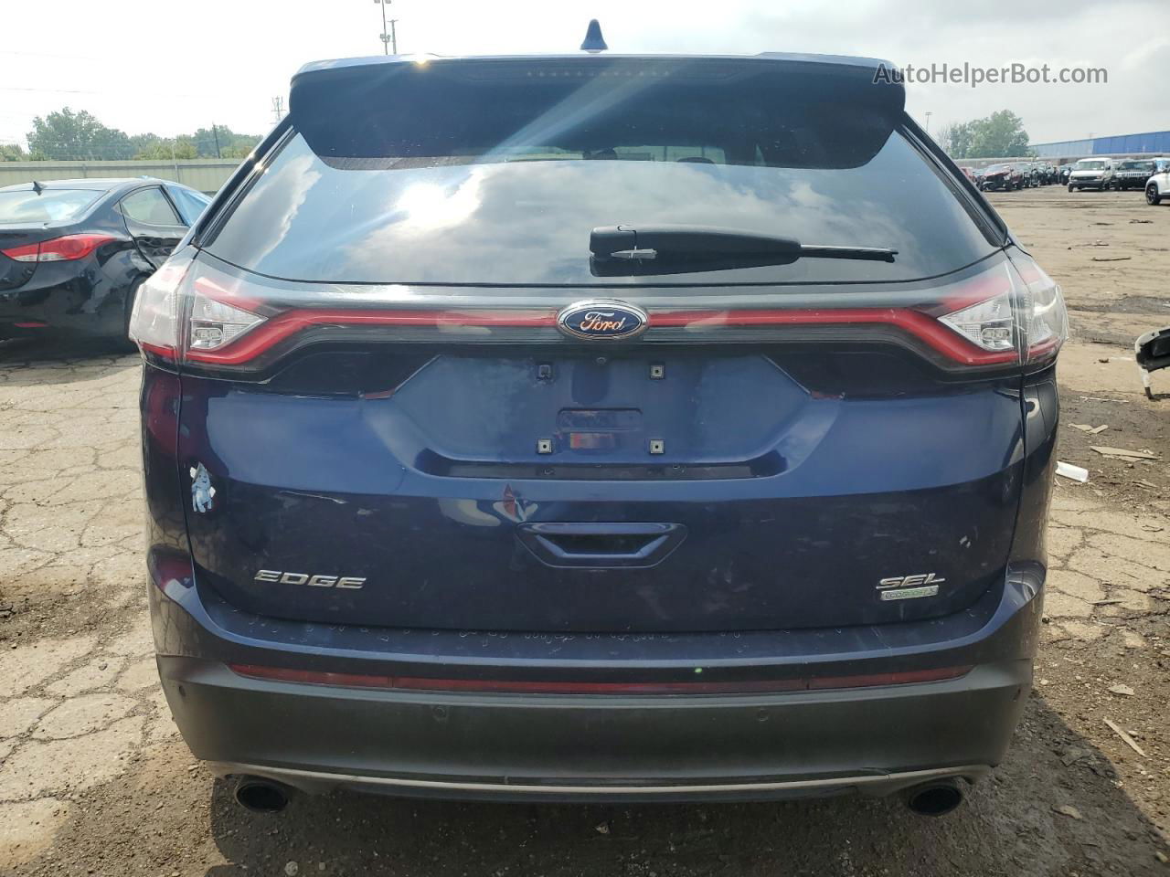 2016 Ford Edge Sel Blue vin: 2FMPK3J93GBB93403