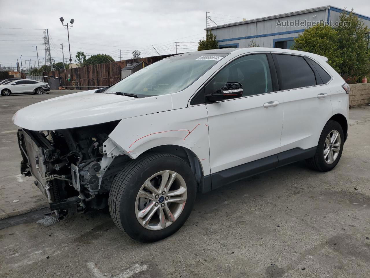 2016 Ford Edge Sel White vin: 2FMPK3J93GBB94647