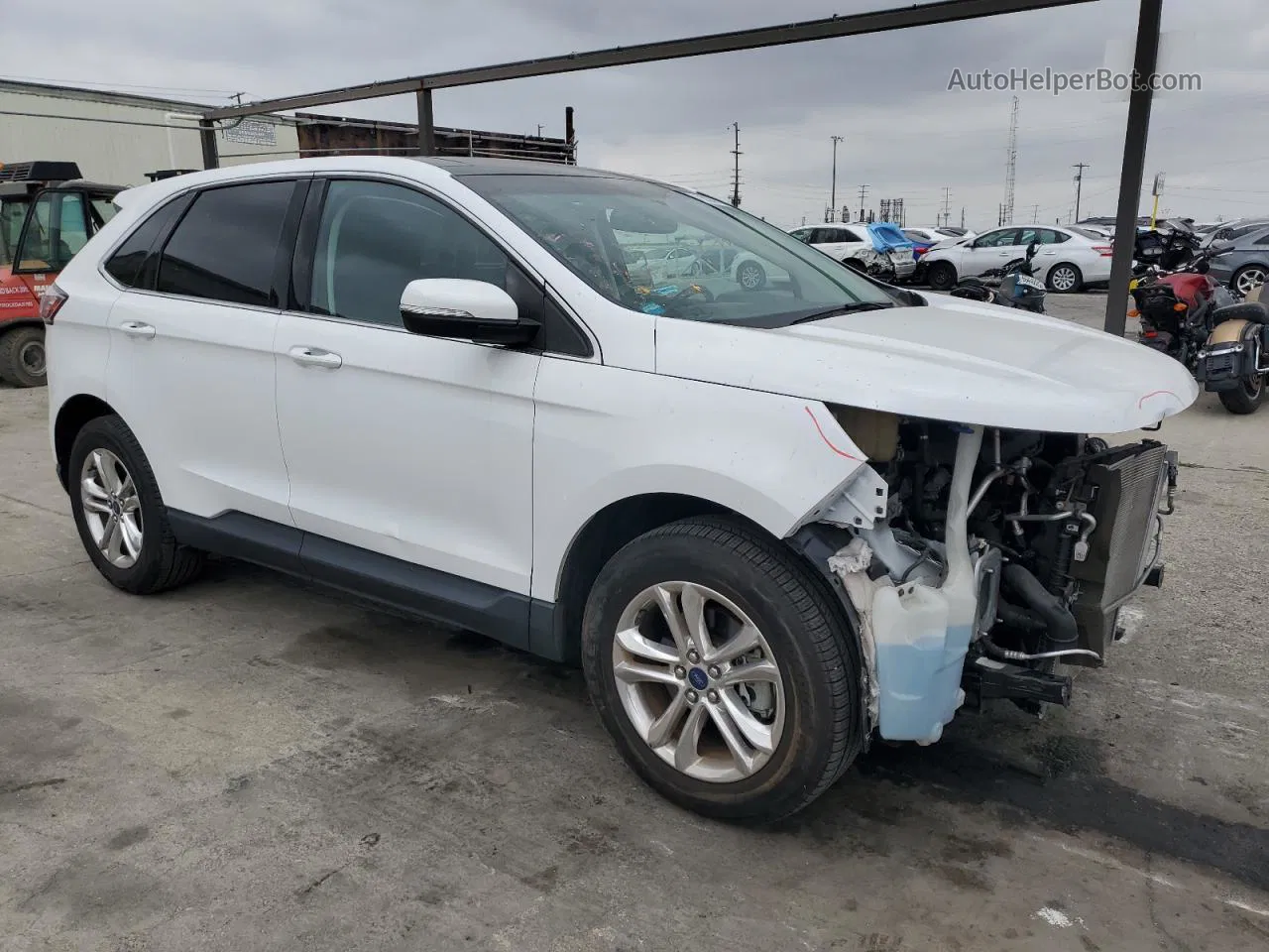 2016 Ford Edge Sel White vin: 2FMPK3J93GBB94647