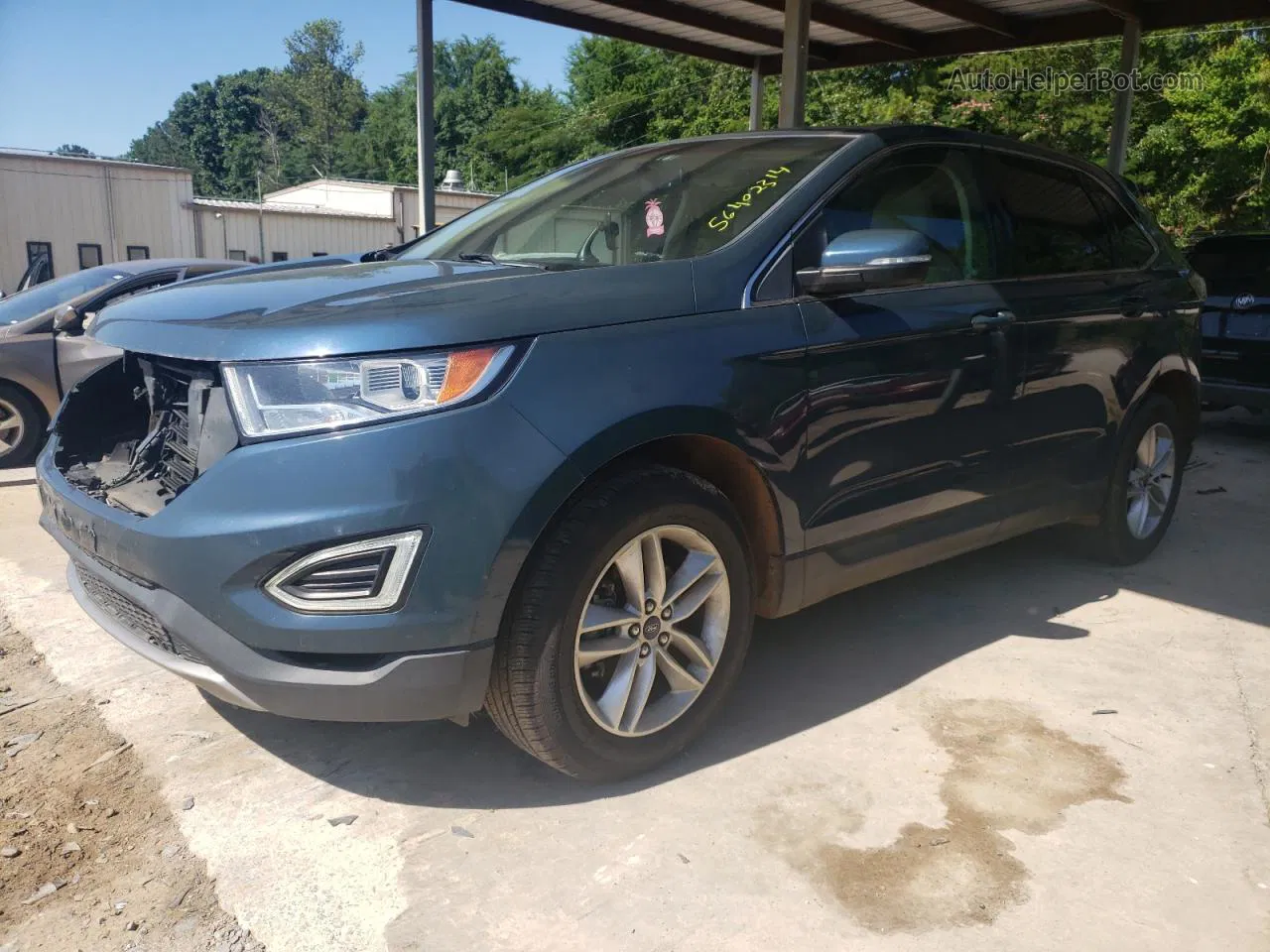 2016 Ford Edge Sel Синий vin: 2FMPK3J93GBC25279