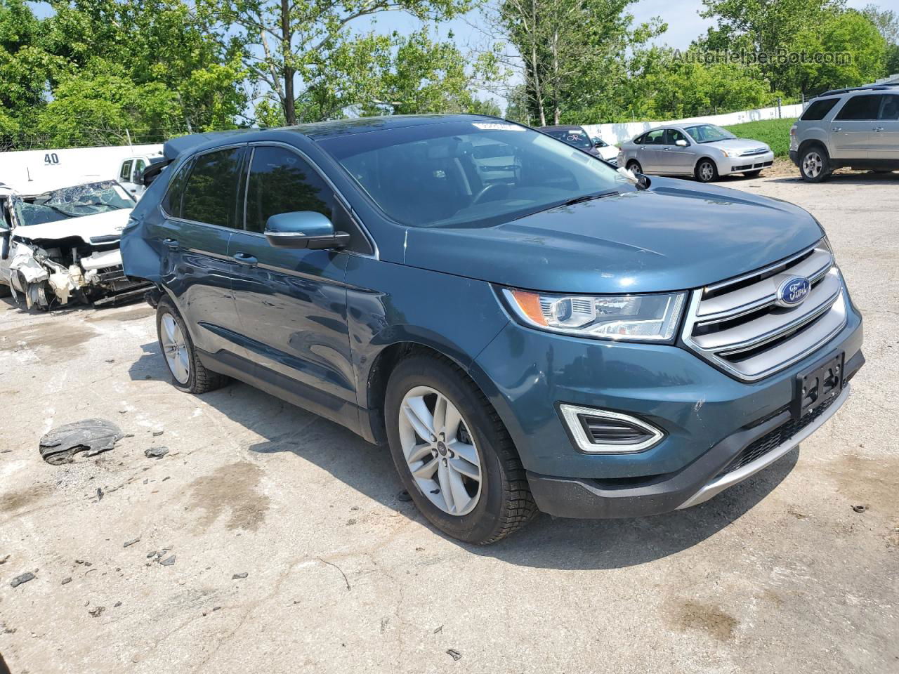 2016 Ford Edge Sel Синий vin: 2FMPK3J93GBC34984