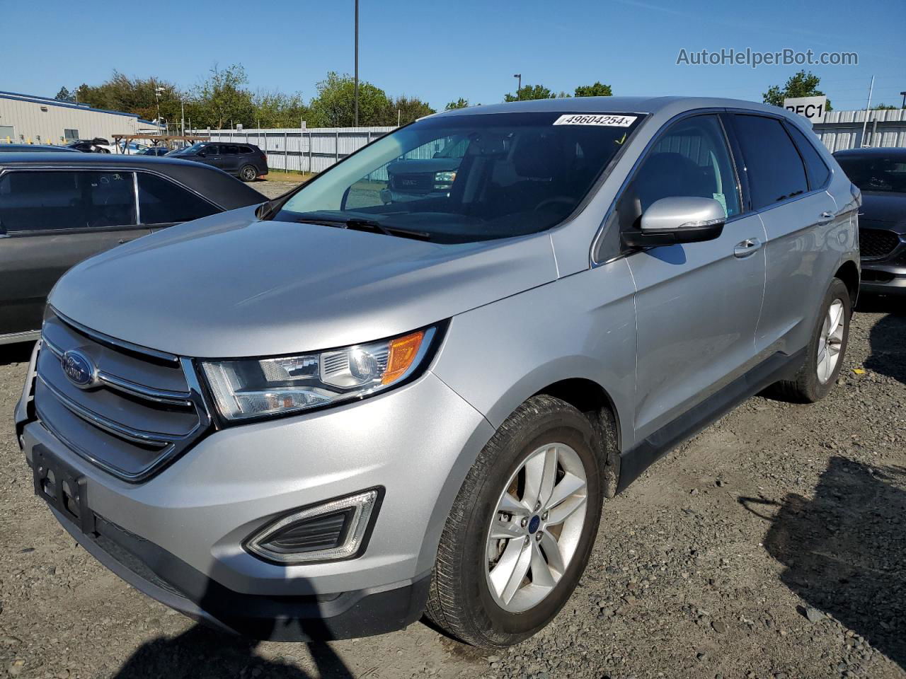 2018 Ford Edge Sel Silver vin: 2FMPK3J93JBB19339