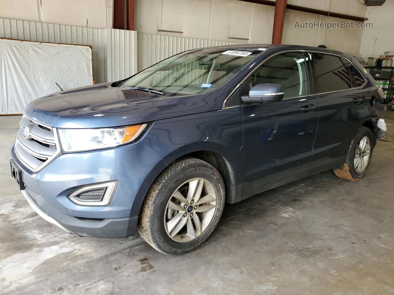 2018 Ford Edge Sel Blue vin: 2FMPK3J93JBC15357