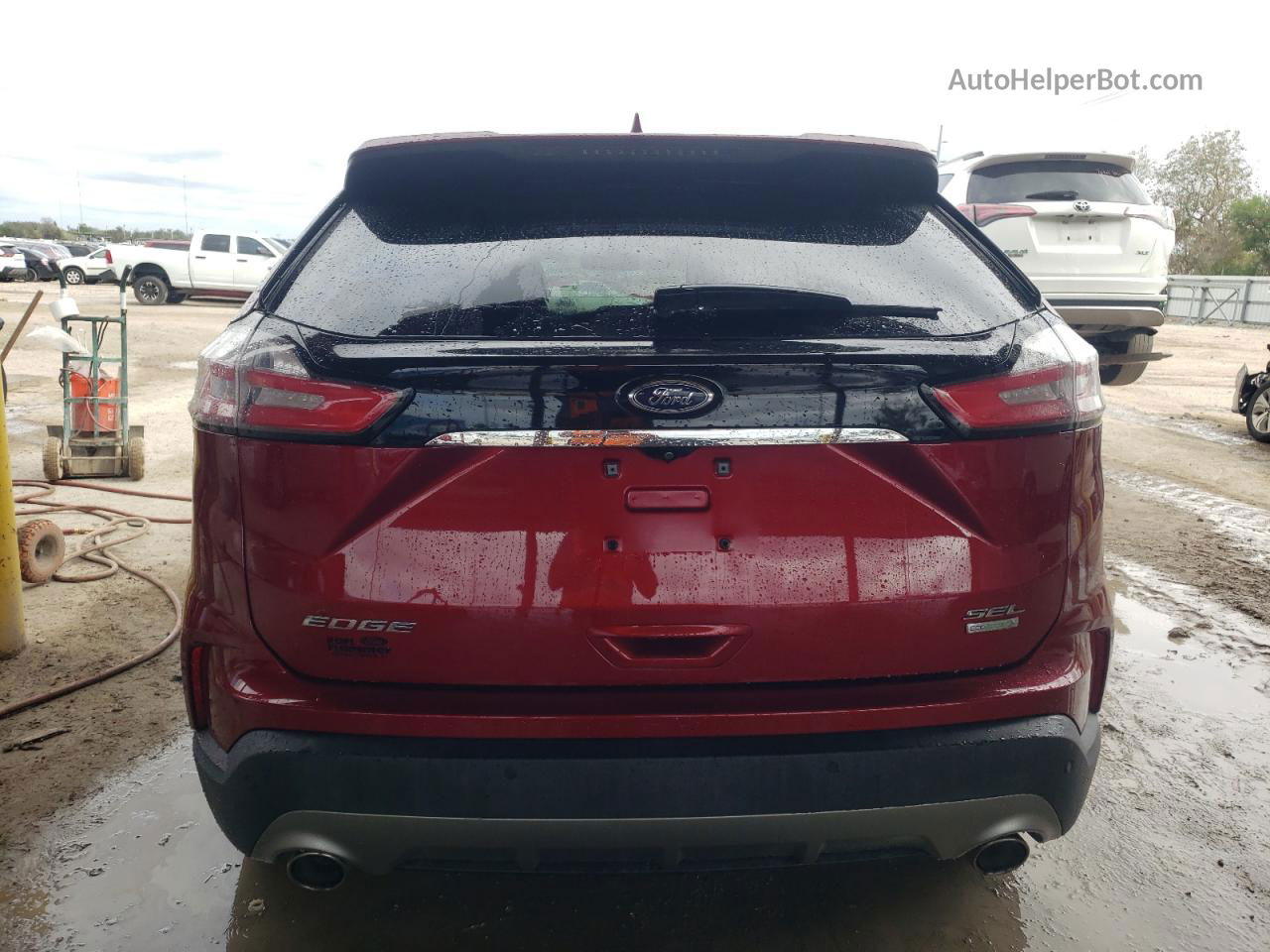 2019 Ford Edge Sel Red vin: 2FMPK3J93KBB47983