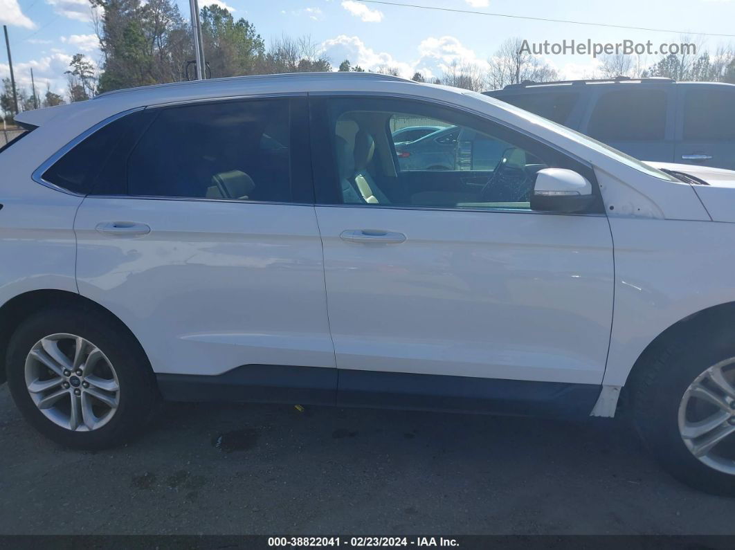 2019 Ford Edge Sel White vin: 2FMPK3J93KBB67022