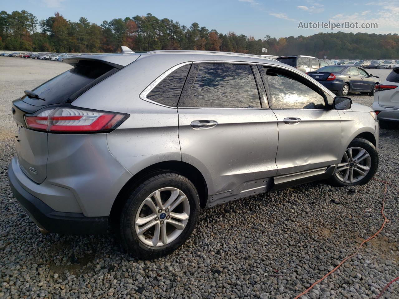 2020 Ford Edge Sel Silver vin: 2FMPK3J93LBA57895