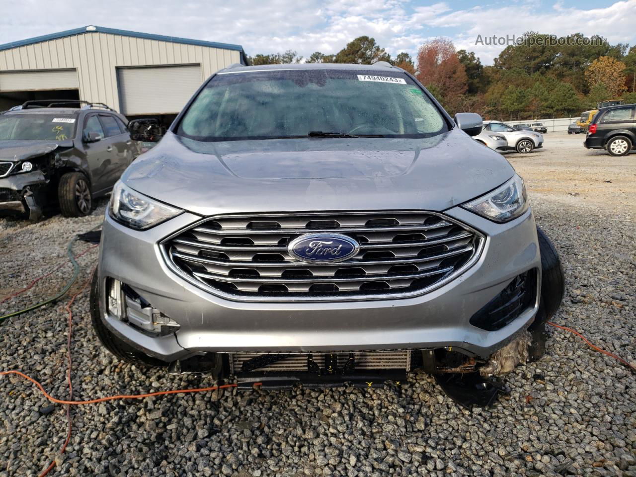 2020 Ford Edge Sel Silver vin: 2FMPK3J93LBA57895