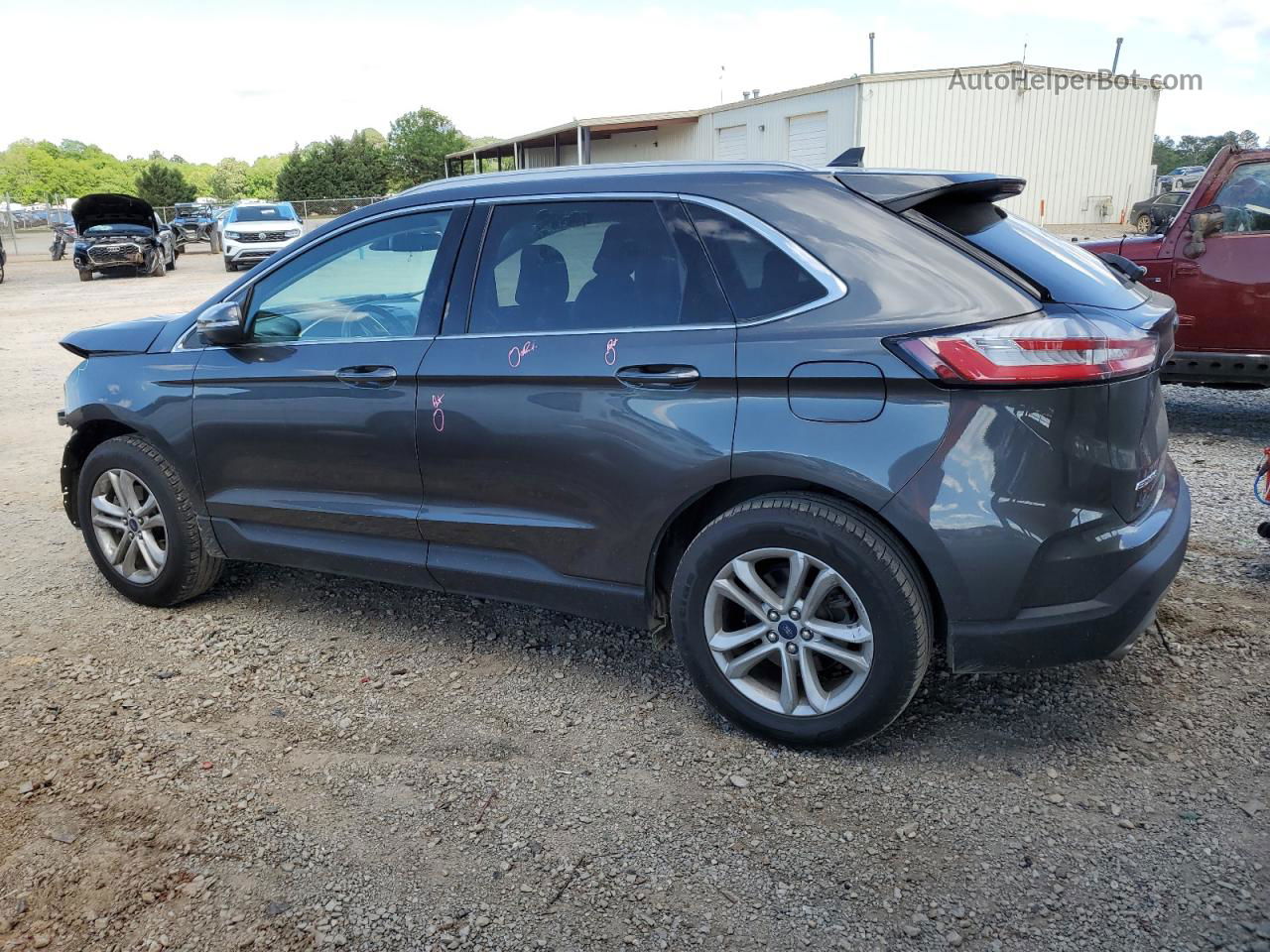 2020 Ford Edge Sel Gray vin: 2FMPK3J93LBB16654