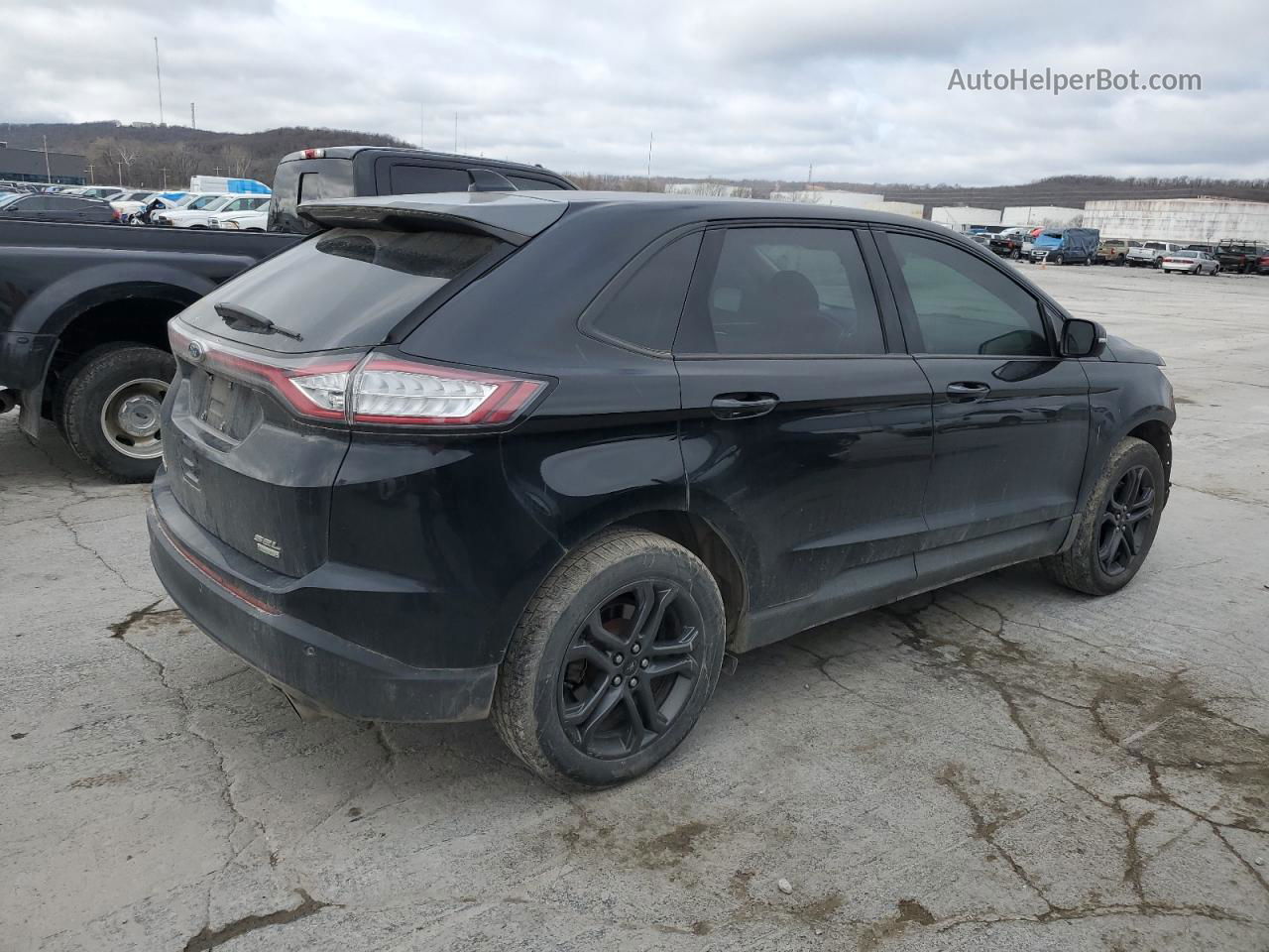 2018 Ford Edge Sel Black vin: 2FMPK3J94JBB10097