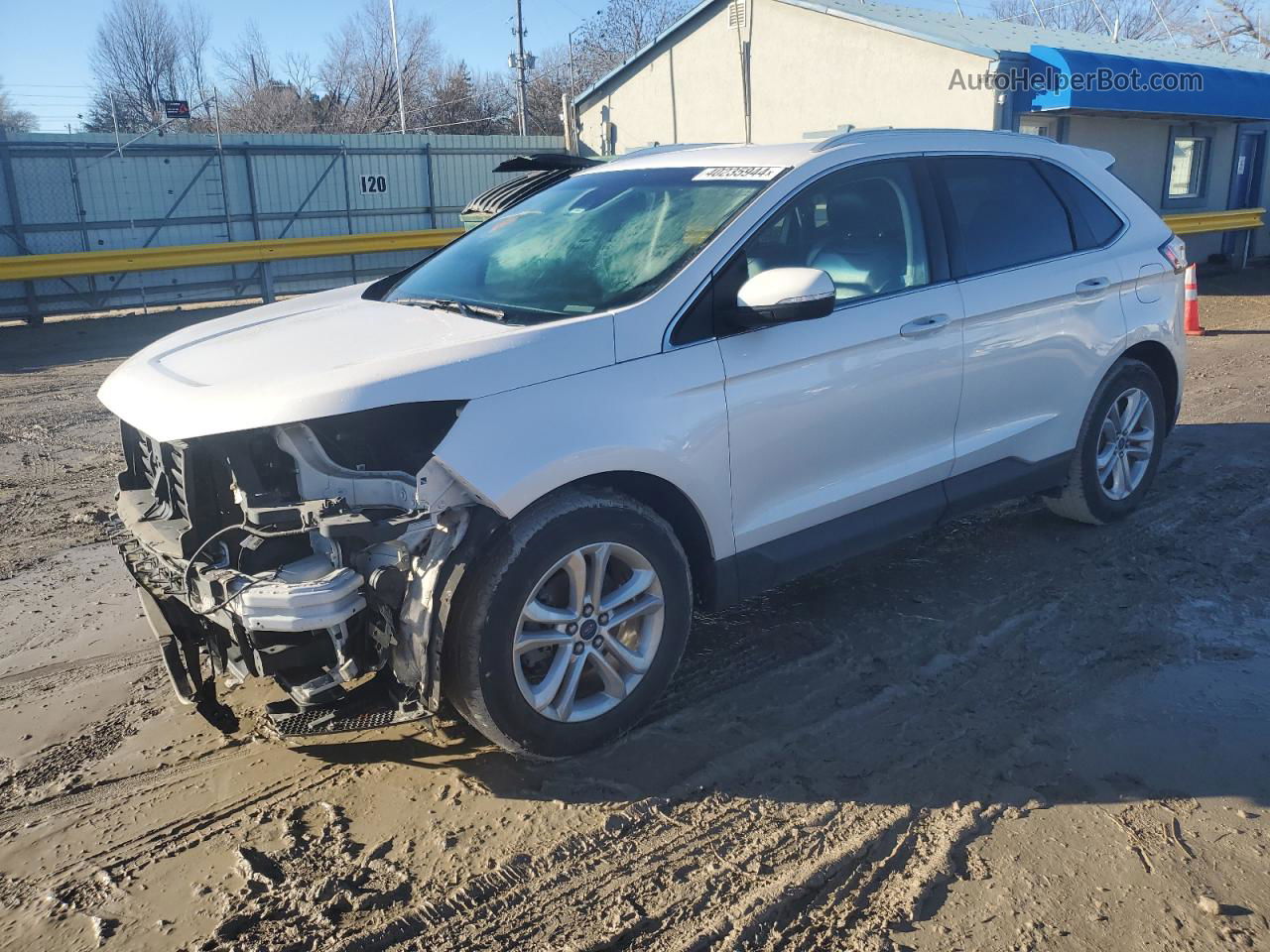 2019 Ford Edge Sel White vin: 2FMPK3J94KBC62026