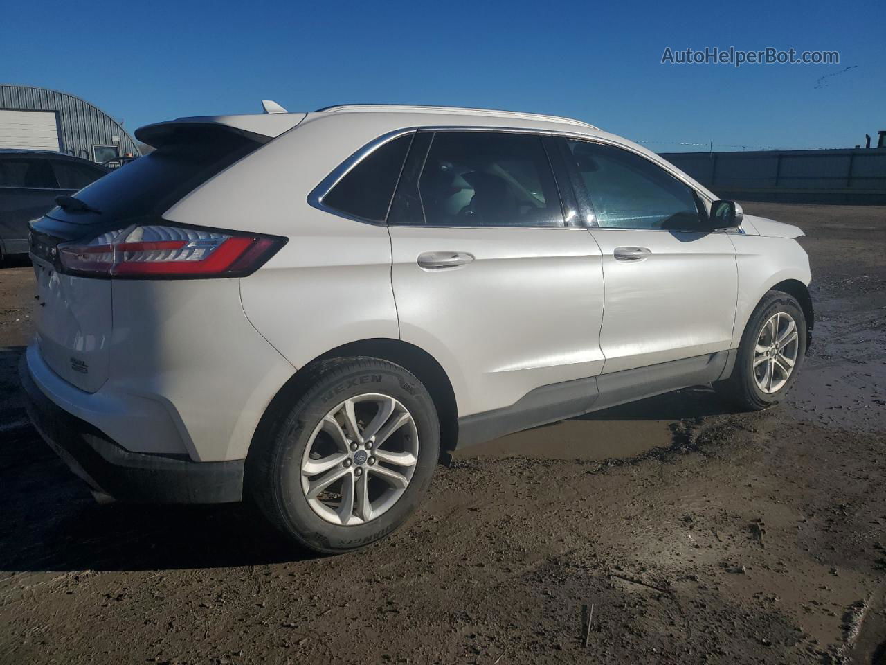 2019 Ford Edge Sel White vin: 2FMPK3J94KBC62026