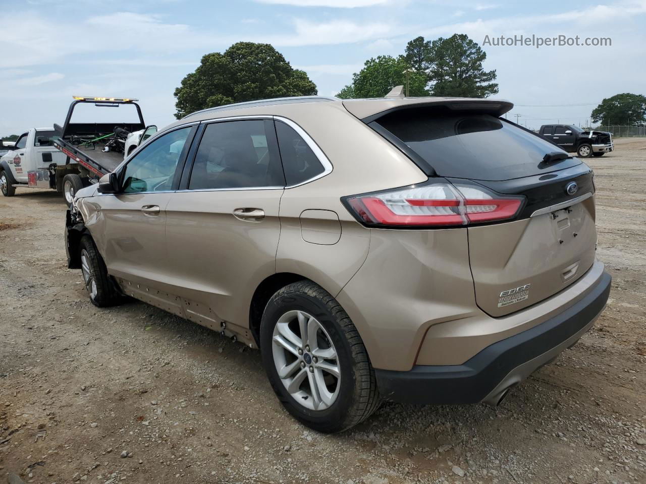 2020 Ford Edge Sel Beige vin: 2FMPK3J94LBA92428