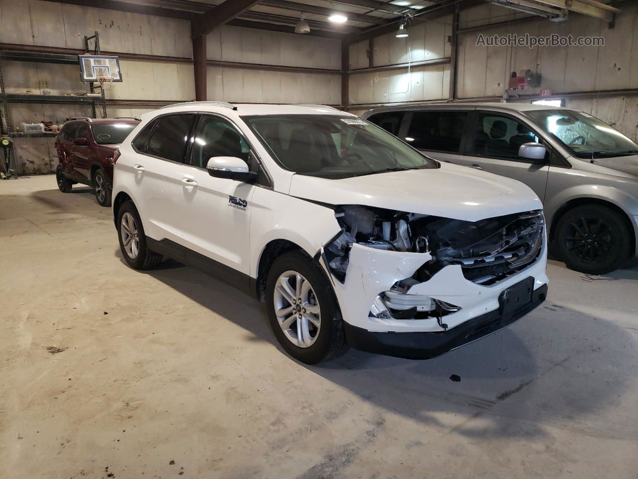 2020 Ford Edge Sel White vin: 2FMPK3J94LBB66219