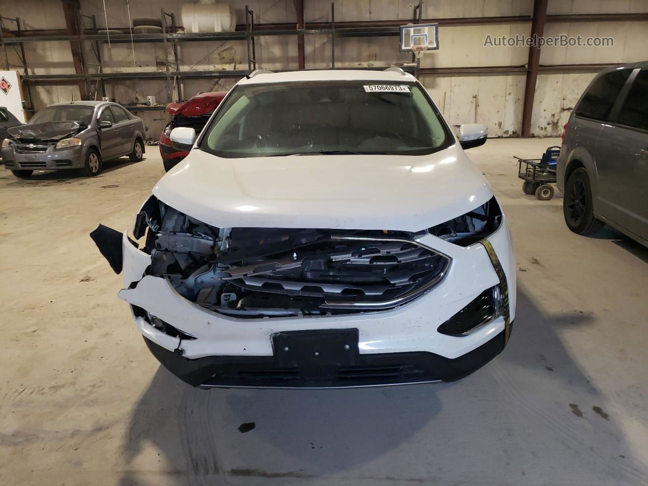 2020 Ford Edge Sel White vin: 2FMPK3J94LBB66219