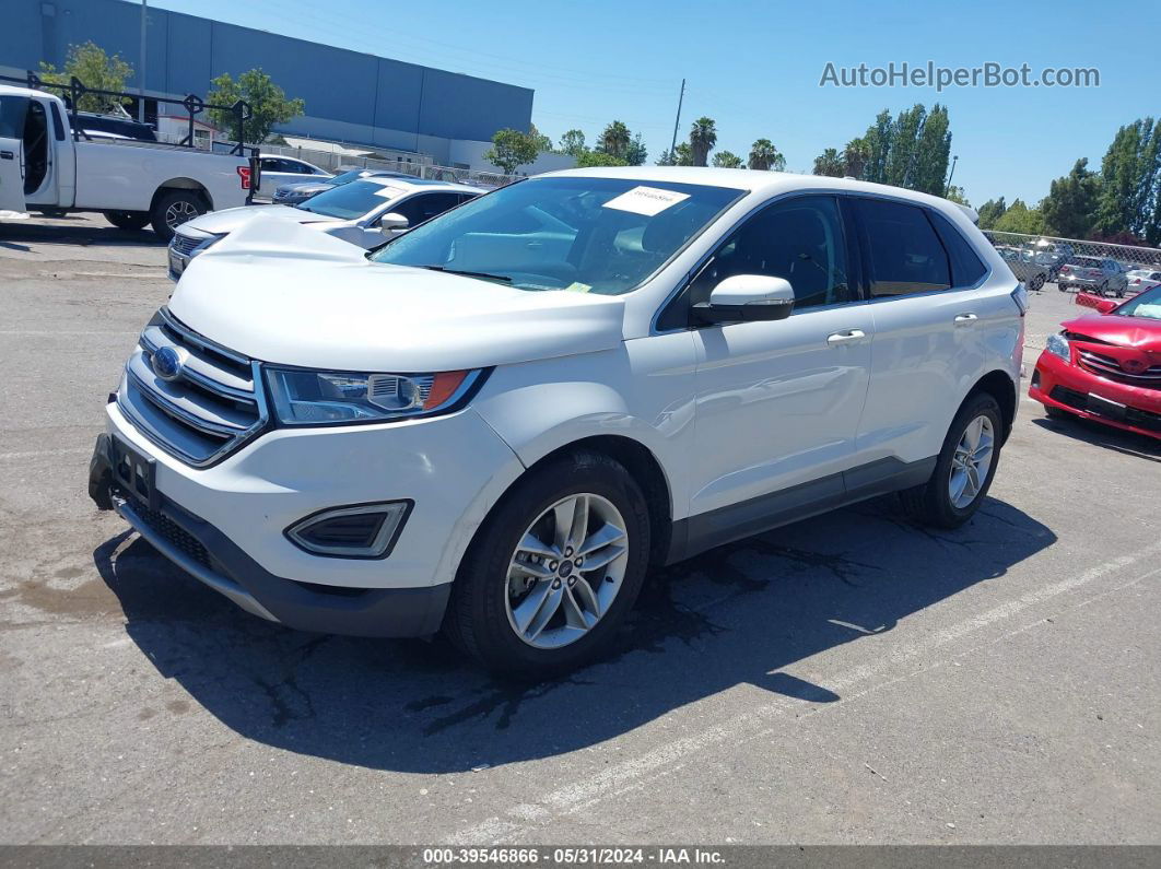 2016 Ford Edge Sel White vin: 2FMPK3J95GBB73430