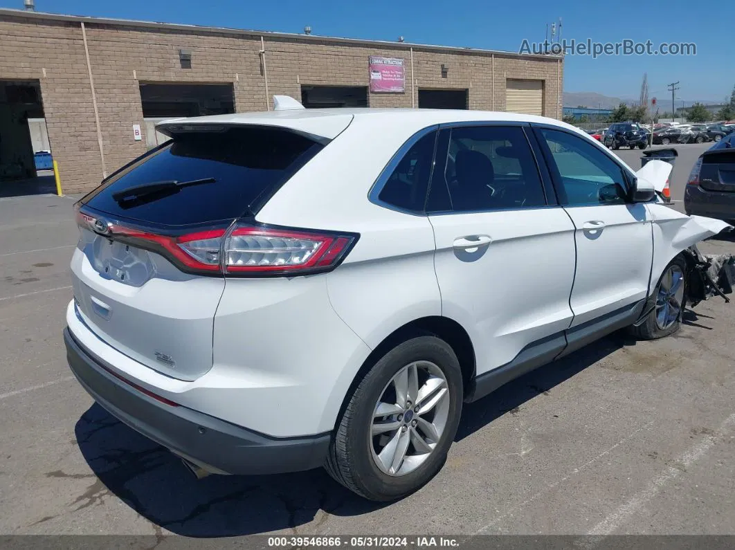 2016 Ford Edge Sel White vin: 2FMPK3J95GBB73430