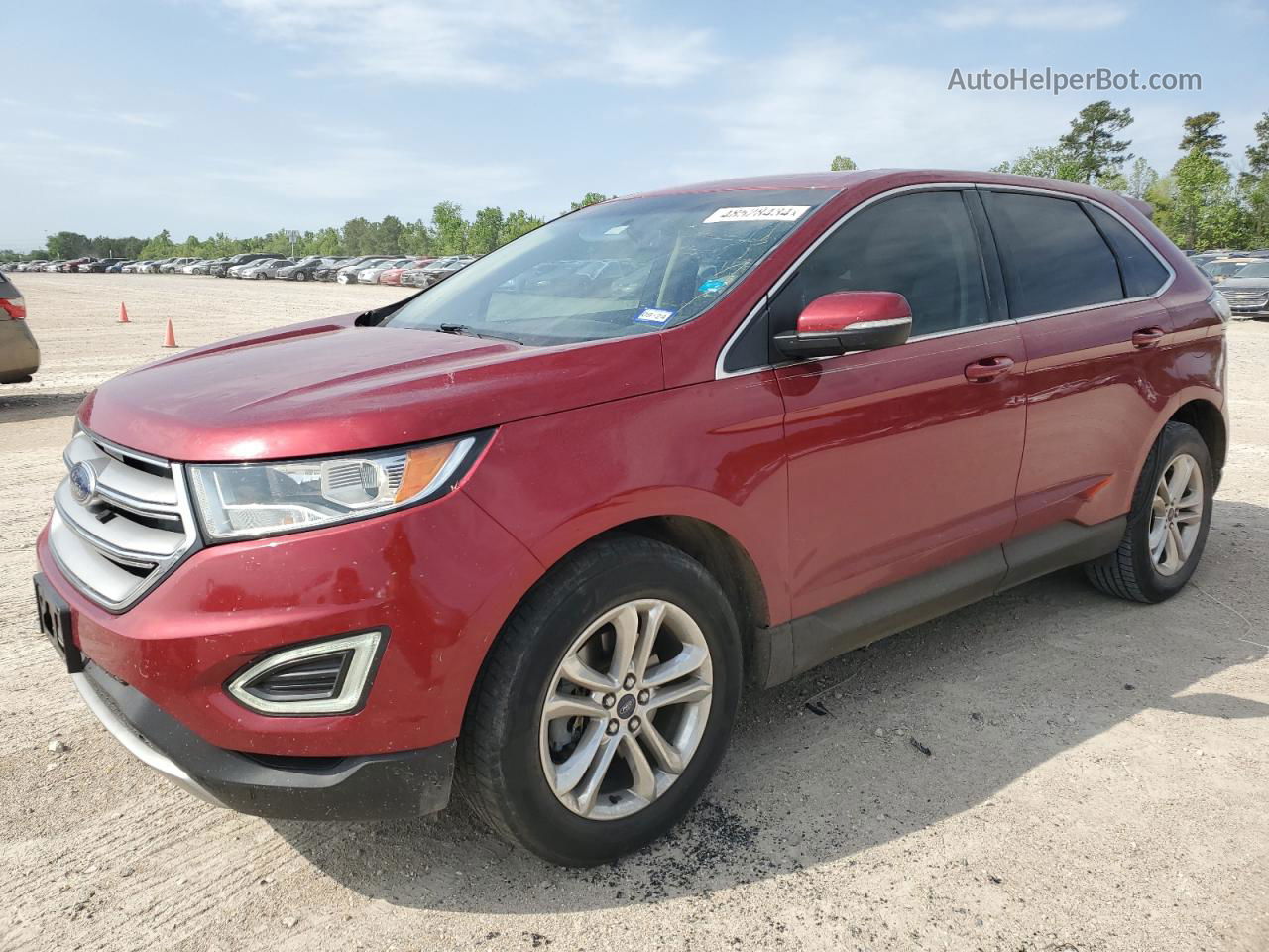 2016 Ford Edge Sel Red vin: 2FMPK3J95GBB78112