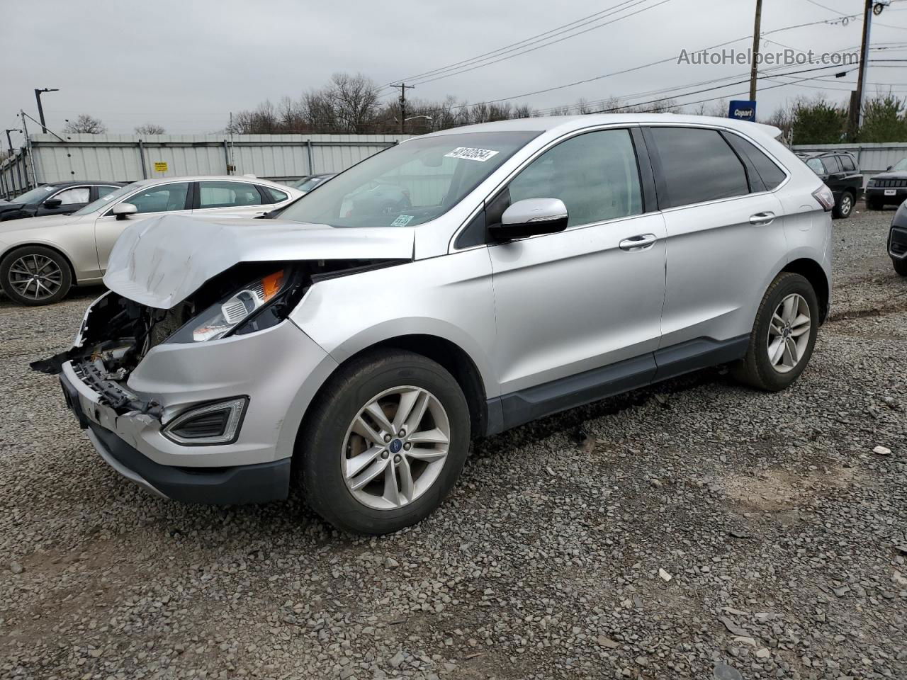 2018 Ford Edge Sel Серебряный vin: 2FMPK3J95JBB53833