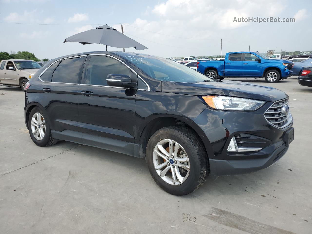 2019 Ford Edge Sel Черный vin: 2FMPK3J95KBB61271