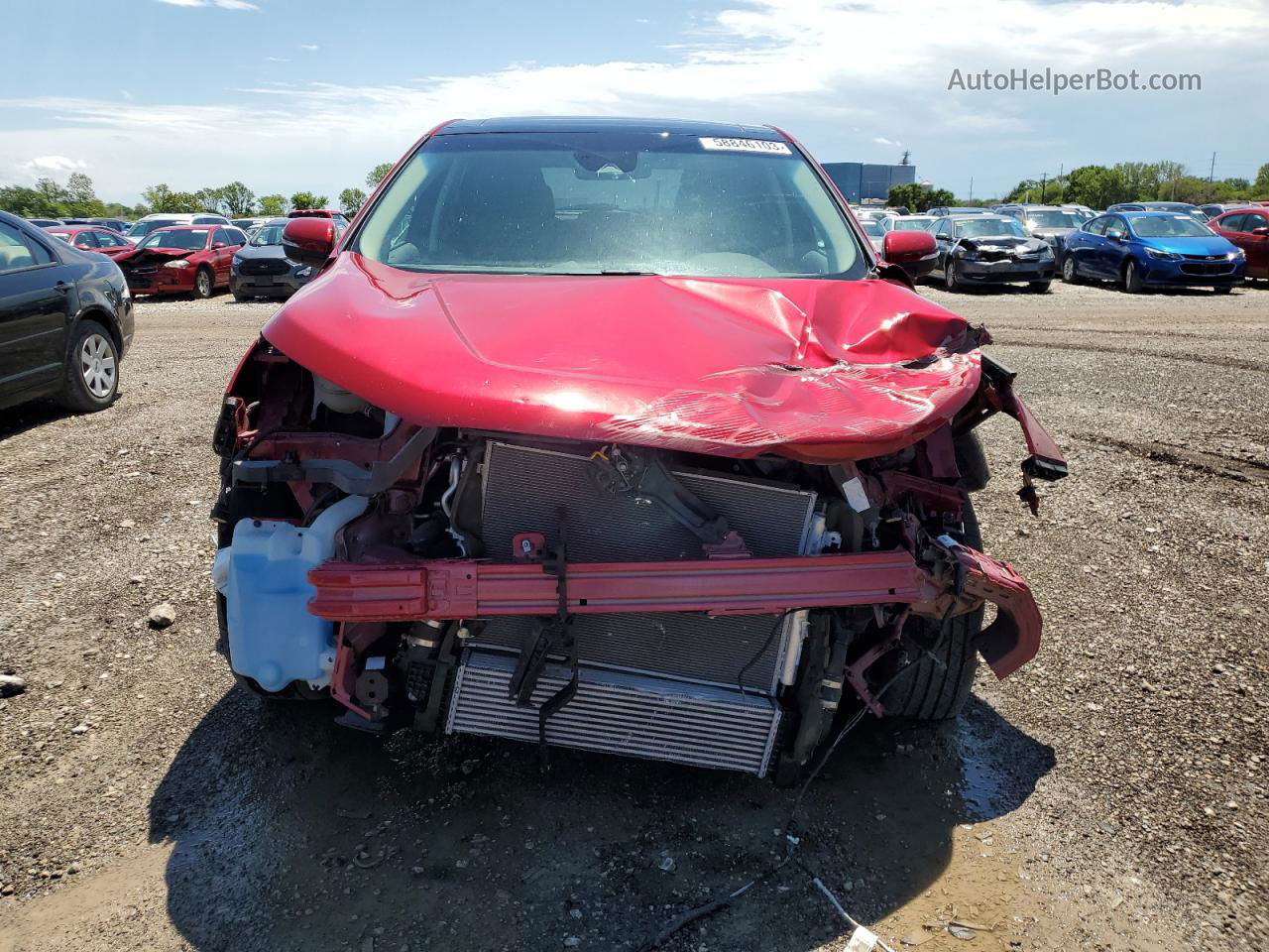 2020 Ford Edge Sel Red vin: 2FMPK3J95LBA35283