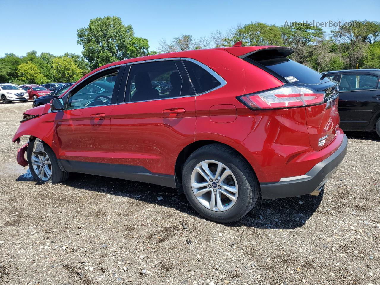 2020 Ford Edge Sel Red vin: 2FMPK3J95LBA35283