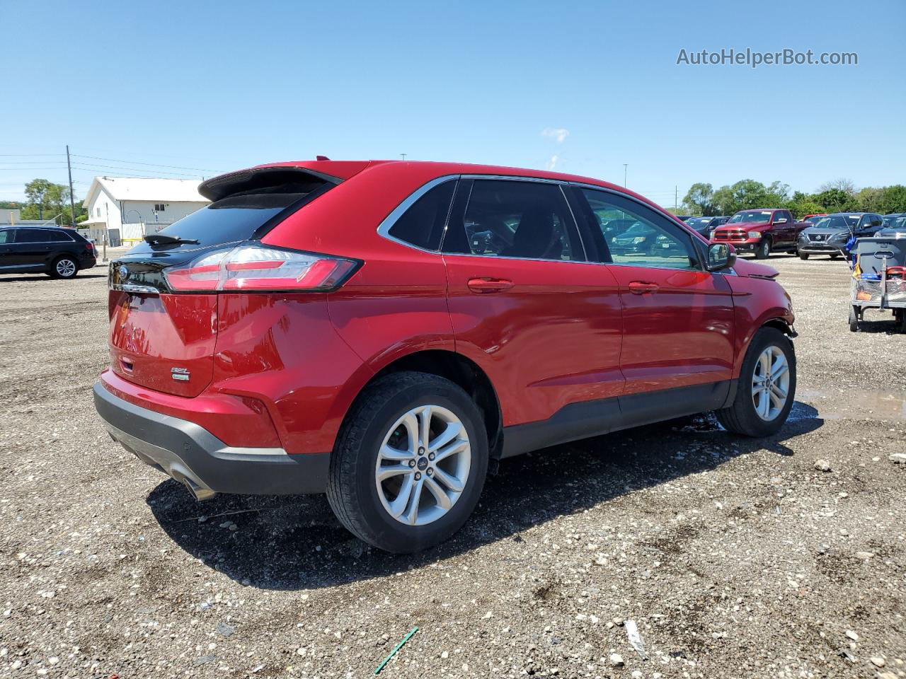 2020 Ford Edge Sel Red vin: 2FMPK3J95LBA35283