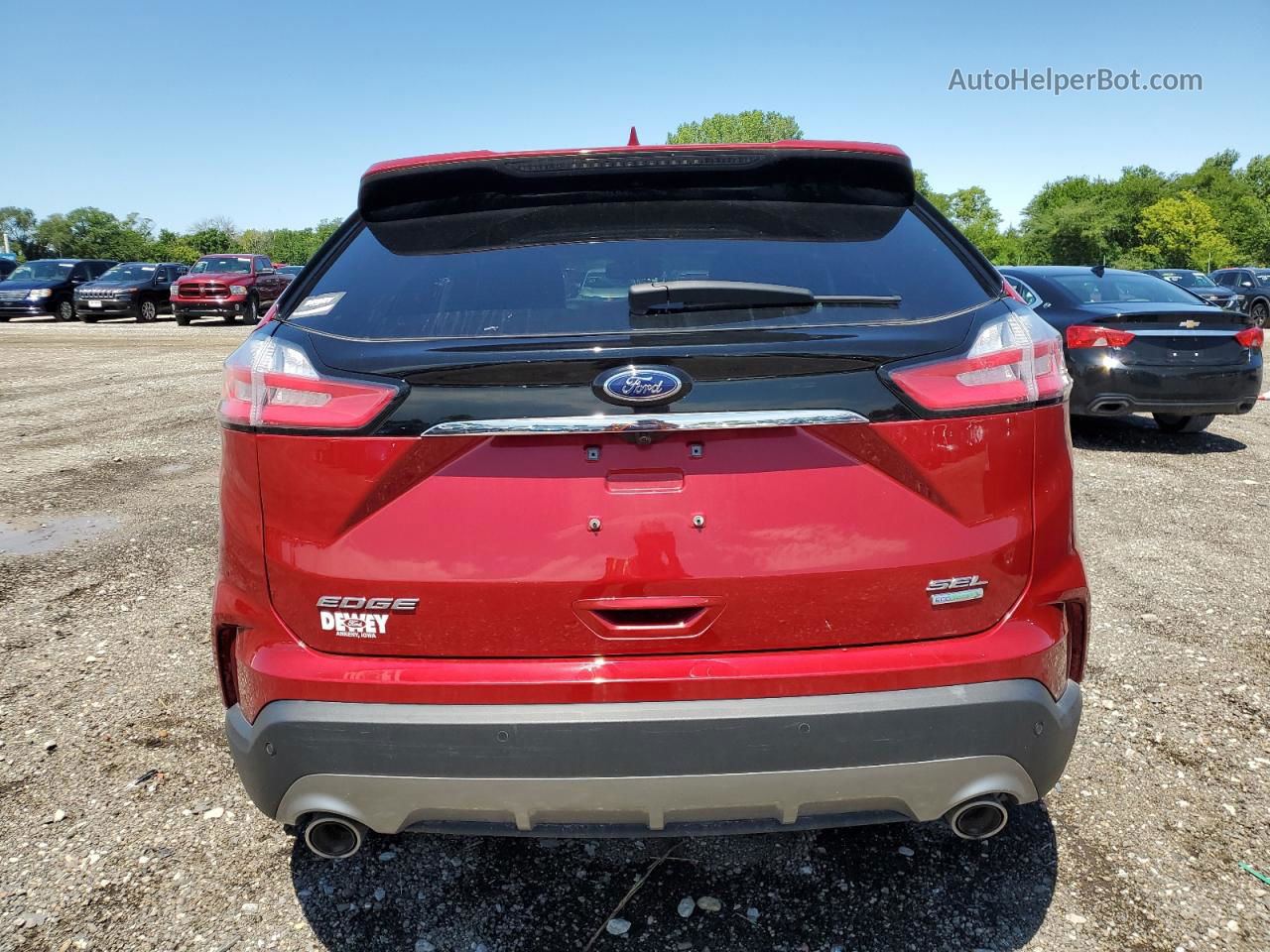 2020 Ford Edge Sel Red vin: 2FMPK3J95LBA35283