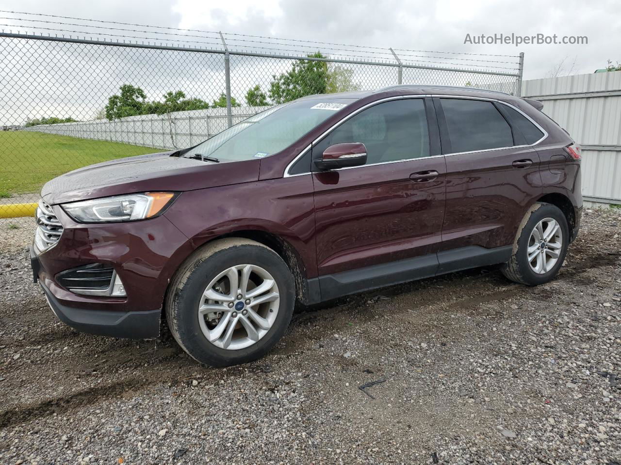 2020 Ford Edge Sel Maroon vin: 2FMPK3J95LBA48387