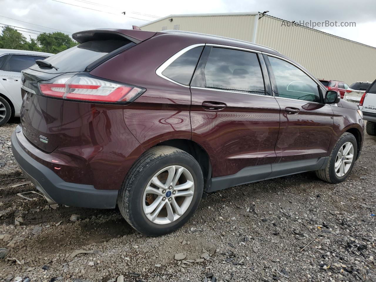 2020 Ford Edge Sel Maroon vin: 2FMPK3J95LBA48387