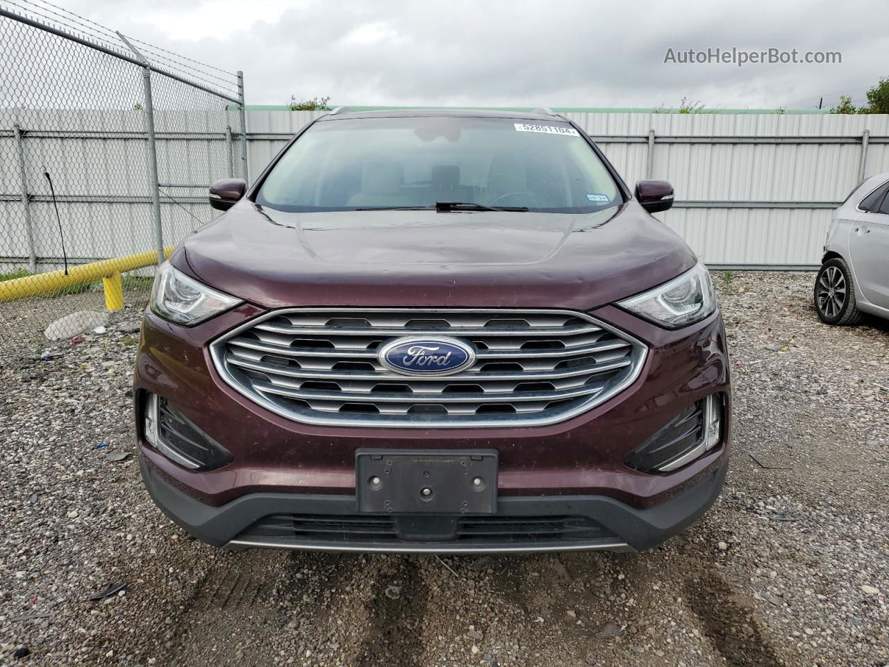 2020 Ford Edge Sel Maroon vin: 2FMPK3J95LBA48387