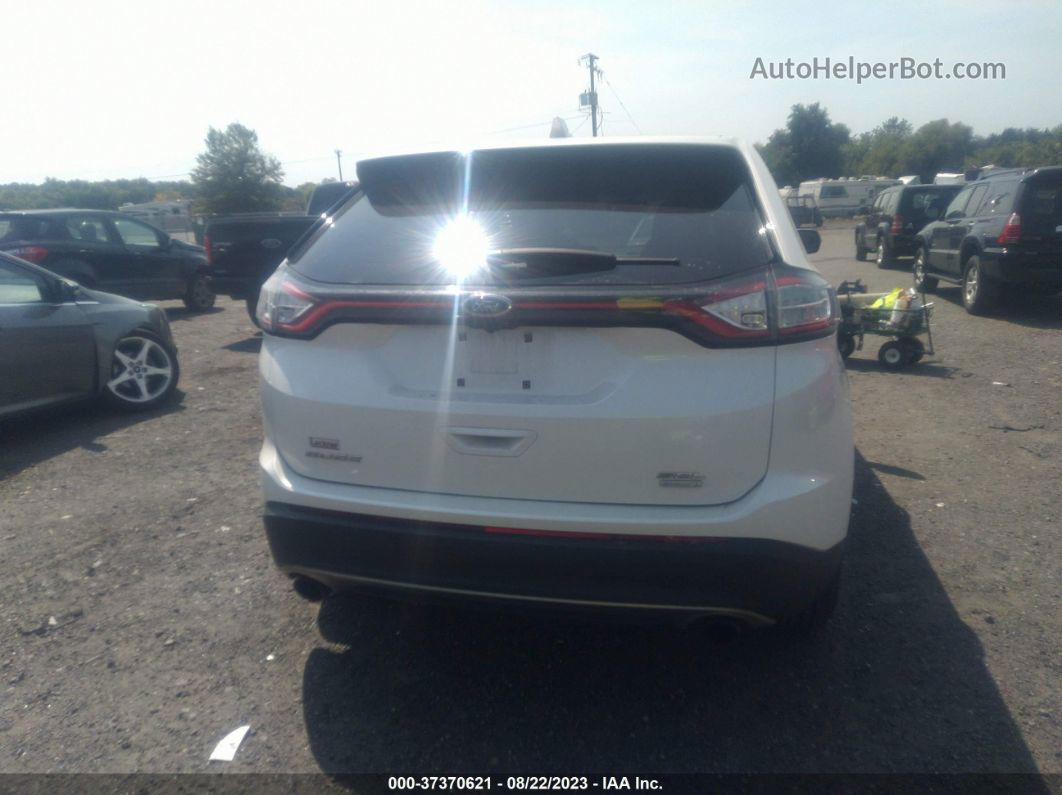 2017 Ford Edge Sel White vin: 2FMPK3J96HBB55178