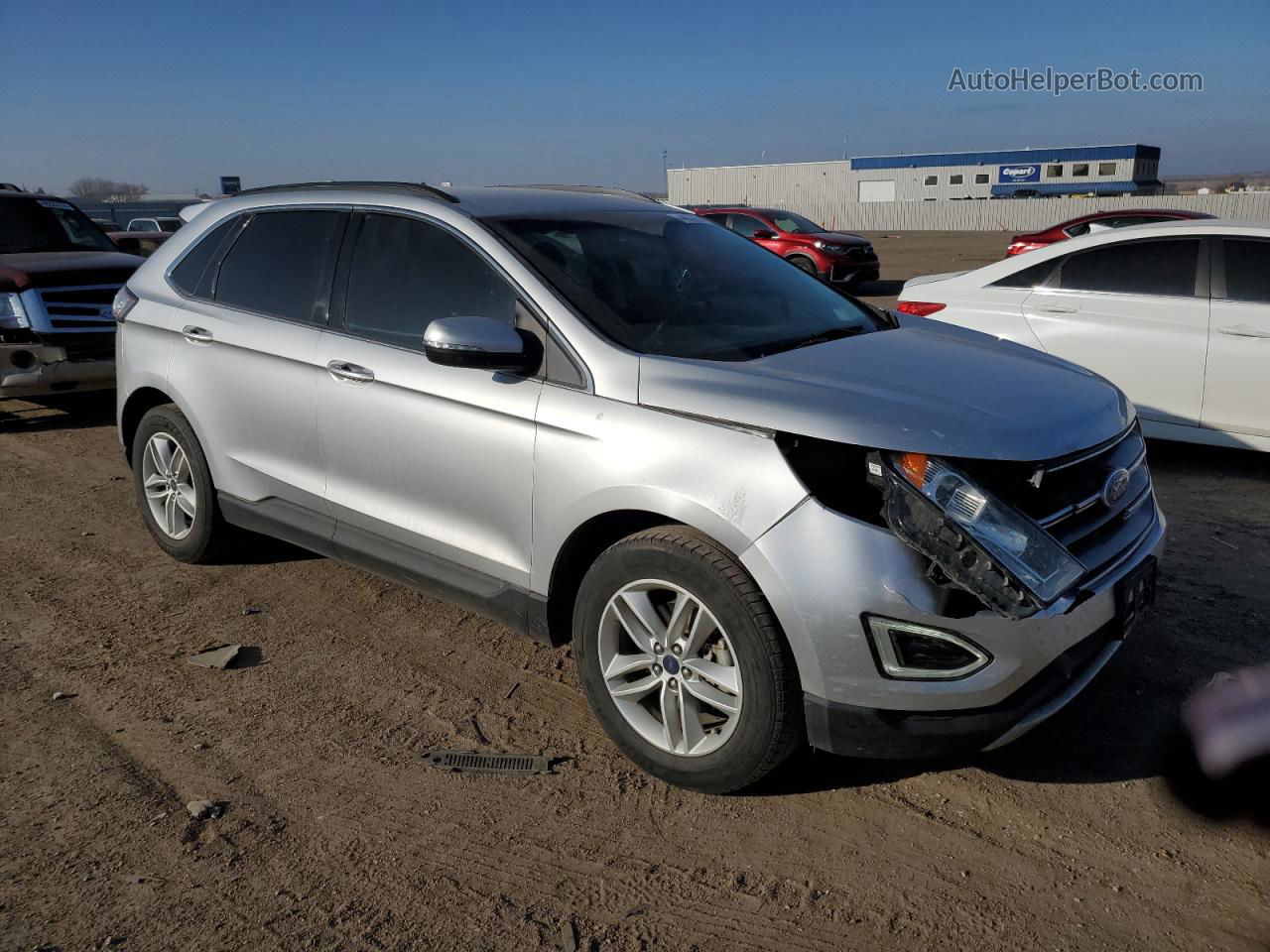 2017 Ford Edge Sel Silver vin: 2FMPK3J96HBB56573