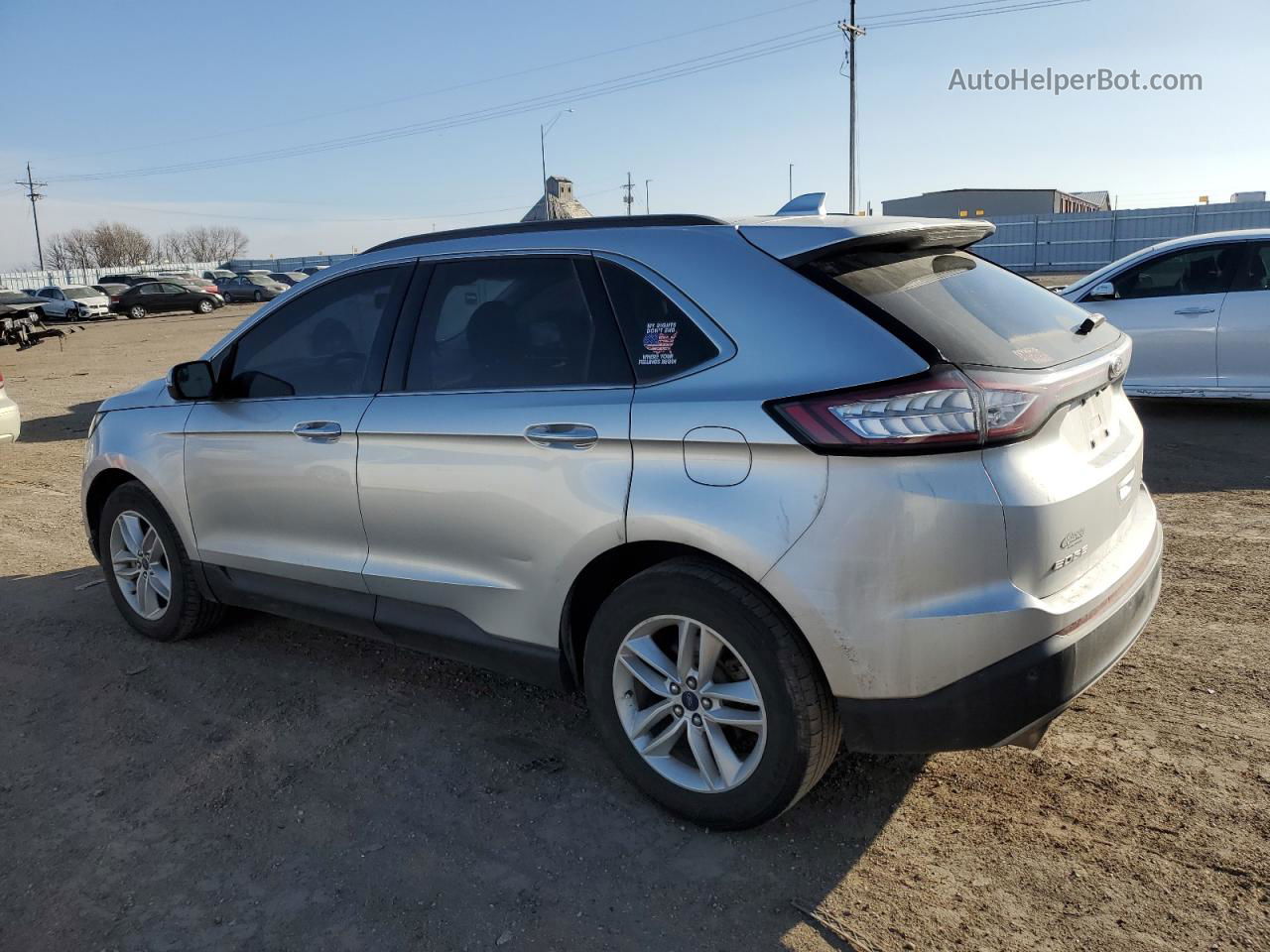 2017 Ford Edge Sel Silver vin: 2FMPK3J96HBB56573